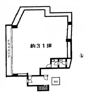 YKB舟町ビルの基準階図面
