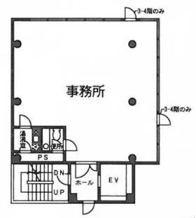 MYK四ツ谷の基準階図面