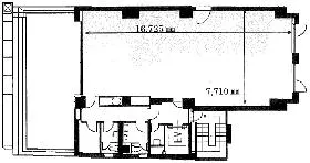 近代科学社ビルの基準階図面