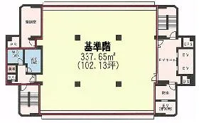 オーク南麻布ビルの基準階図面