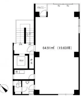 柏木片桐屋ビルの基準階図面