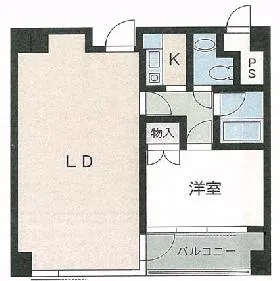 リーラハイツヒジリザカ(住居棟)の基準階図面