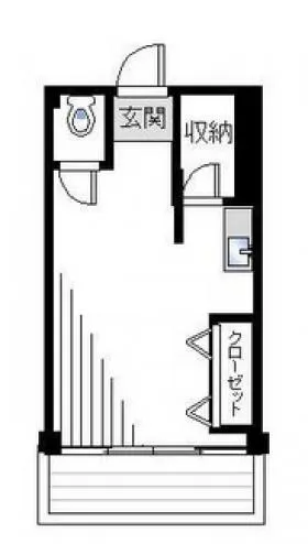 興亜第2マンションビルの基準階図面