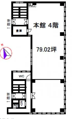芝浦日新ビル本館の基準階図面
