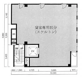 當山ビルの基準階図面