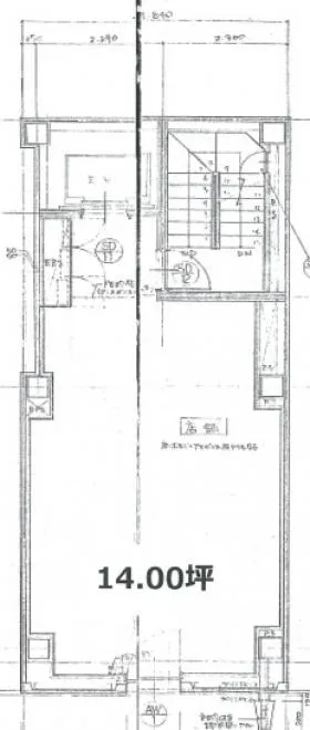 FPG links SHINJUKUビルの基準階図面