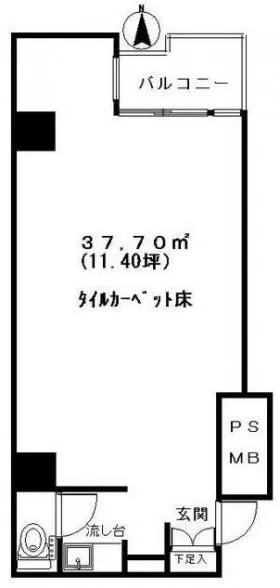 ヴェラハイツ新宿御苑ビルの基準階図面