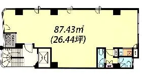 TRUST VALUE 六本木一丁目 (旧)アソルティ六本木1丁目の基準階図面