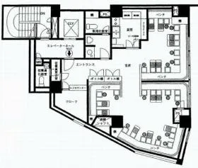 HEIBON六本木ビルの基準階図面