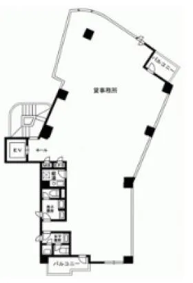築場(ヤナバ)ビルの基準階図面