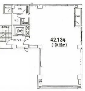 千代田西井ビルの基準階図面