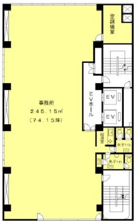 新宿幸容ビルの基準階図面