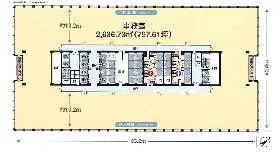 霞が関ビルディングの基準階図面