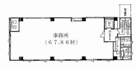 Ginza Willow Avenue BLDGの基準階図面
