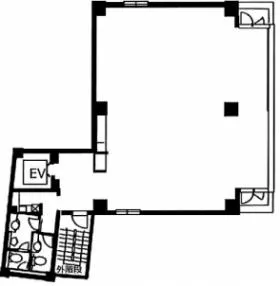 INACビルの基準階図面