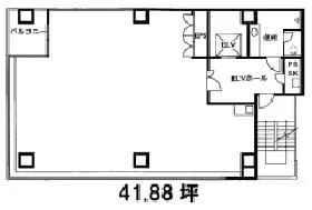 エイコー銀座ビルの基準階図面