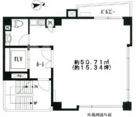高島ビルの基準階図面