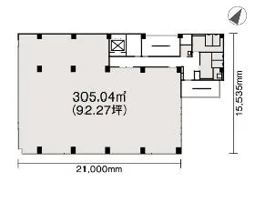猿楽町菊英ビルの基準階図面