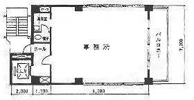 銀座山岸ビルの基準階図面