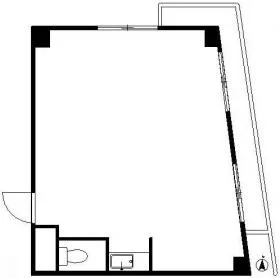 新宿コムロビルの基準階図面