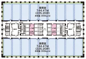 富国生命ビルディングの基準階図面