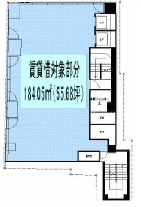銀座幸ビルの基準階図面