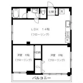 波田野ビルの基準階図面