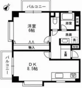 麻布台フラットビルの基準階図面