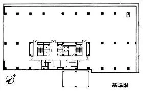 SOUTHGATE新宿ビルの基準階図面