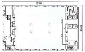 国際新赤坂 東館の基準階図面