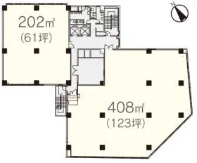 日幸五反田ビルの基準階図面