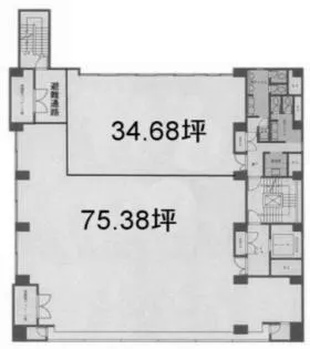 三田ソネットビルの基準階図面