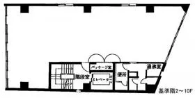 第2佐山ビルの基準階図面