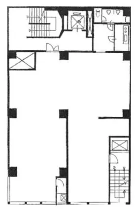 甲新ビルの基準階図面