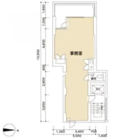 新宿西口ビルの基準階図面