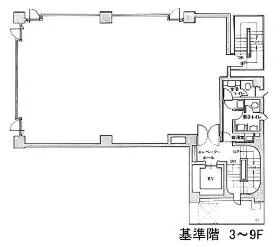 ランディック第3新橋ビルの基準階図面