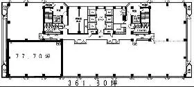 芝NBFタワービルの基準階図面