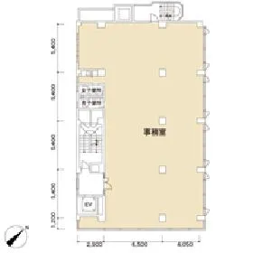 ユニゾ初台(初台本町)ビルの基準階図面