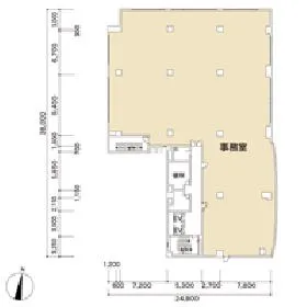 牛込食糧ビルの基準階図面