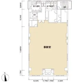 港南YKビルの基準階図面