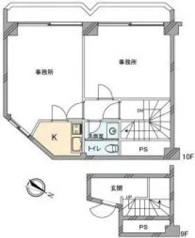 ムサシノビルの基準階図面