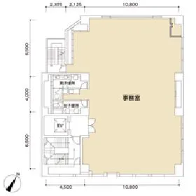 パシフィックキャピタルプラザの基準階図面