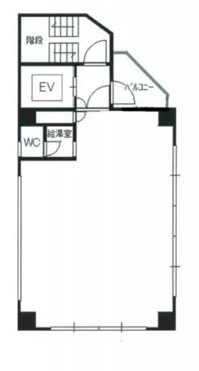 建石ビルの基準階図面