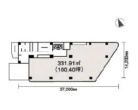LUCID SQUARE SHINKAWAビルの基準階図面