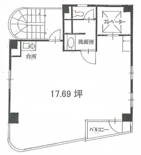 和円ビルの基準階図面