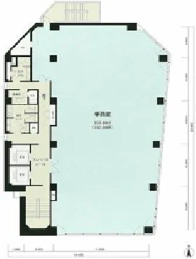 第一びる西館(旧CN-2ビル)ビルの基準階図面