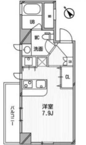 フレスカ代々木上原Ⅱビルの基準階図面