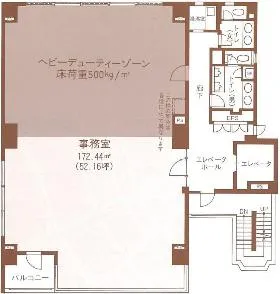 築地MTビルの基準階図面