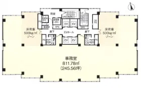 ニチレイ明石町ビルの基準階図面