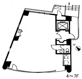 VORT恵比寿Ⅱの基準階図面